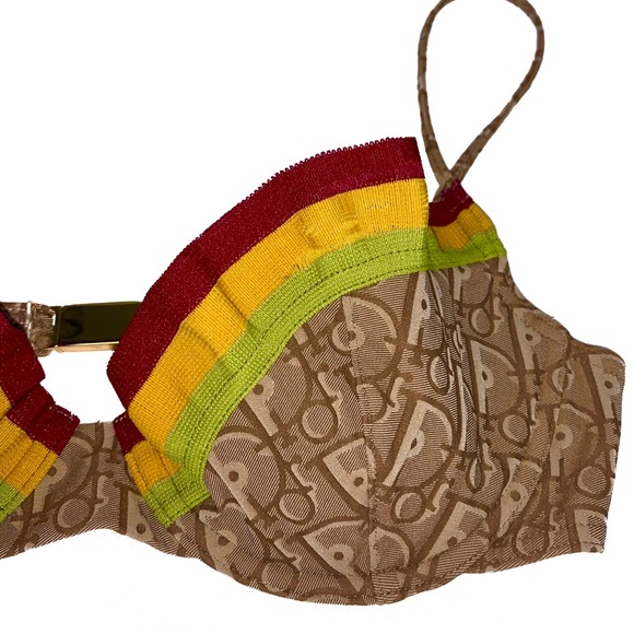 SOLD‼️Dior by Galliano Fall 2004 Rasta Bikini Top - Picture 8 of 15